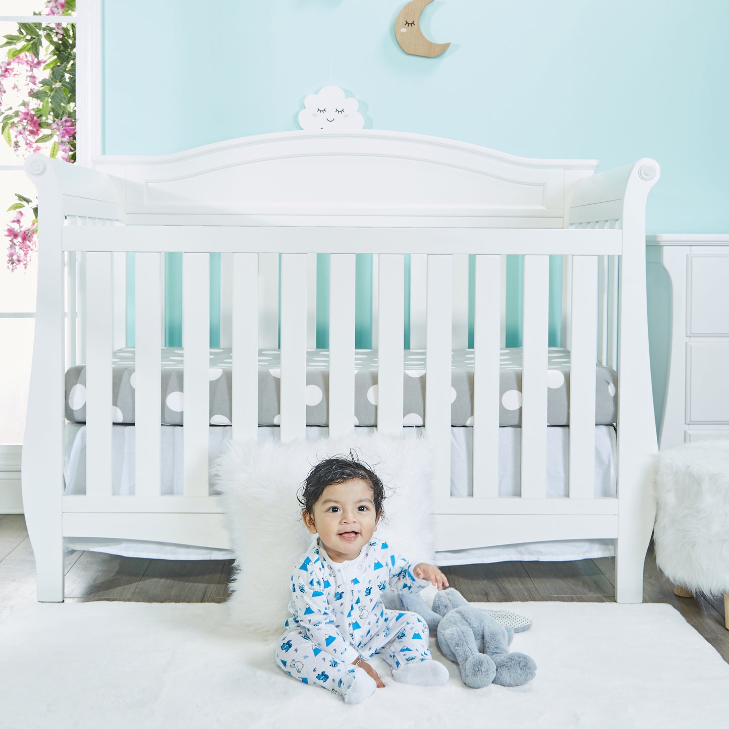 4 Pack Baby Boy Woodland Sleepers with Zippers