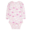 7 Pack Pink Long Sleeve Baby Bodysuits for Girls