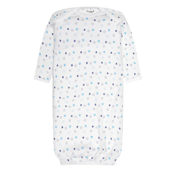 EVERYDAY KIDS 4 Pack of Soft Cotton Newborn Baby Sleeper Gowns 0-6 Months; Newborn Sleeper Sacks