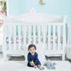 EVERYDAY KIDS 4 Pack of Soft Cotton Newborn Baby Sleeper Gowns 0-6 Months; Newborn Sleeper Sacks