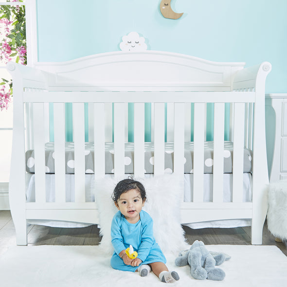 EVERYDAY KIDS 4 Pack of Soft Cotton Newborn Baby Sleeper Gowns 0-6 Months; Newborn Sleeper Sacks