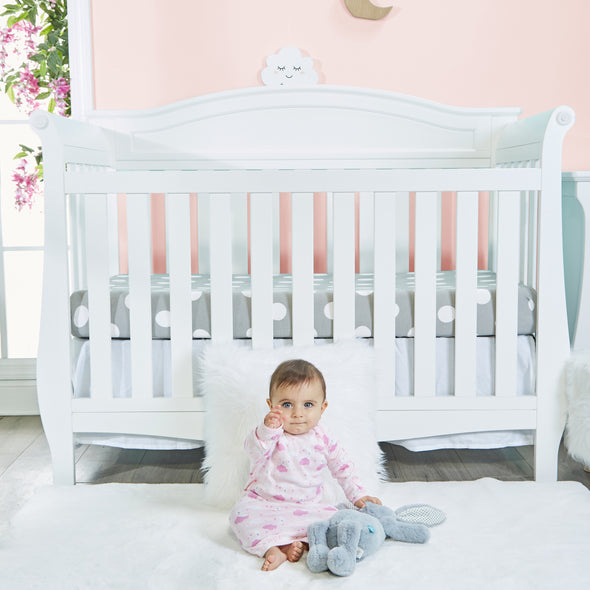 EVERYDAY KIDS 4 Pack of Soft Cotton Newborn Baby Sleeper Gowns 0-6 Months; Newborn Sleeper Sacks
