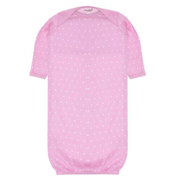 EVERYDAY KIDS 4 Pack of Soft Cotton Newborn Baby Sleeper Gowns 0-6 Months; Newborn Sleeper Sacks