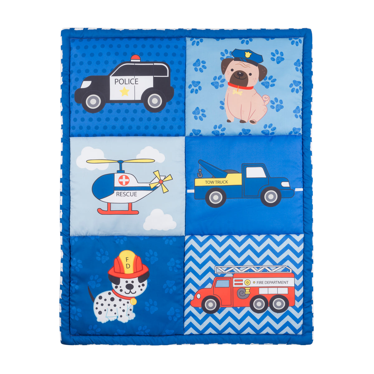 4 Piece Boys Crib Bedding Set - Little Rescuer