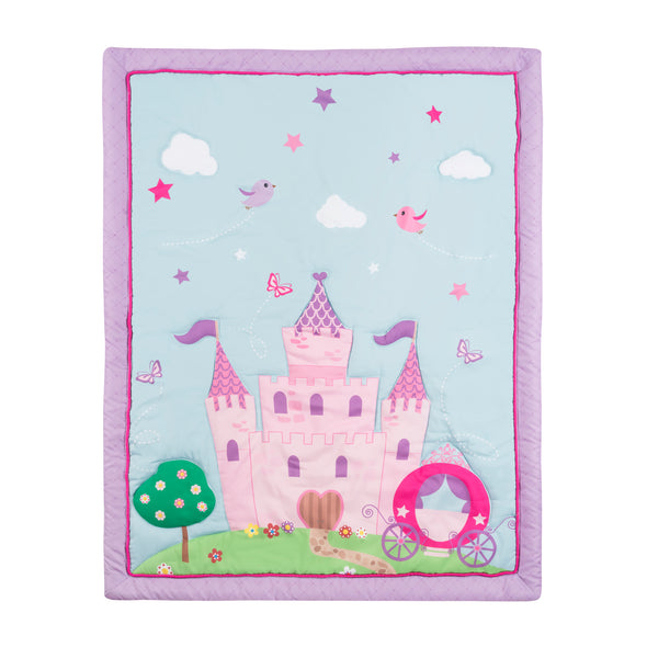 4 Piece Girls Crib Bedding Set -Princess Storyland