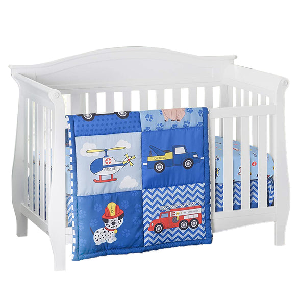 Little Rescuer 4-Piece Crib Bedding Set