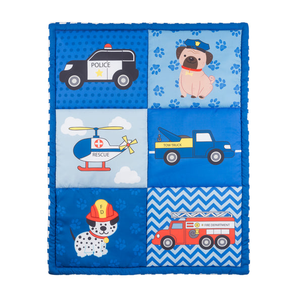 4 Piece Boys Crib Bedding Set - Little Rescuer