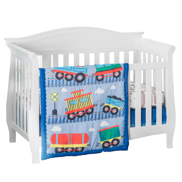 Choo Choo Train 4-Piece Crib Bedding Set
