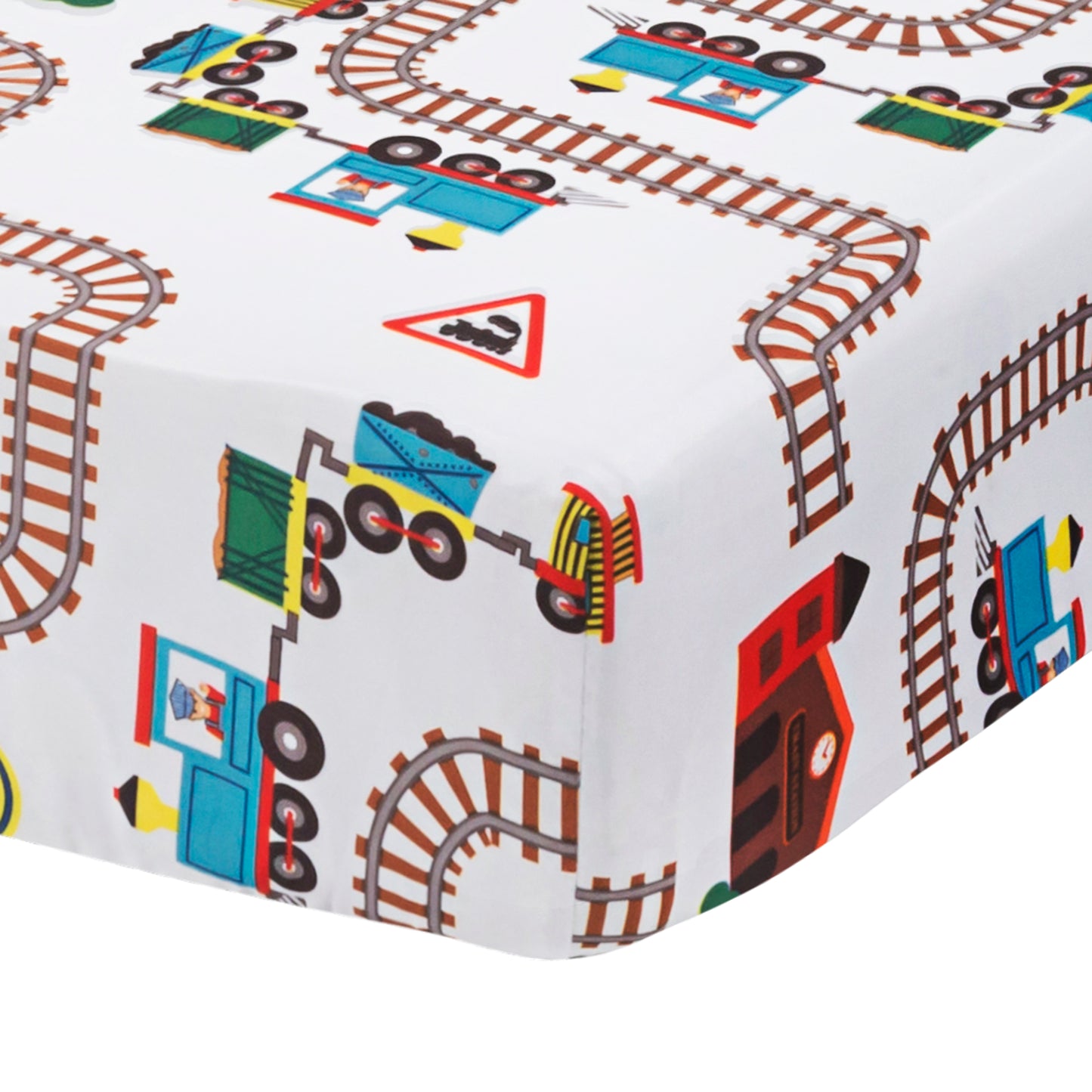 4 Piece Boys Crib Bedding Set - Choo Choo Train