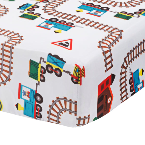 4 Piece Boys Crib Bedding Set - Choo Choo Train