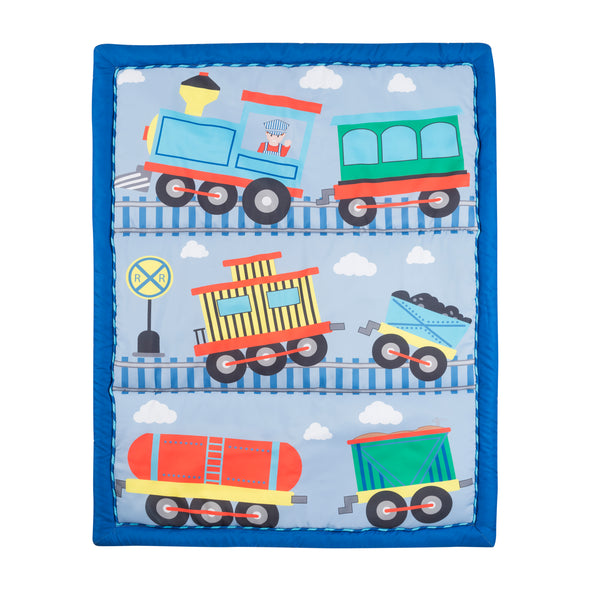 4 Piece Boys Crib Bedding Set - Choo Choo Train