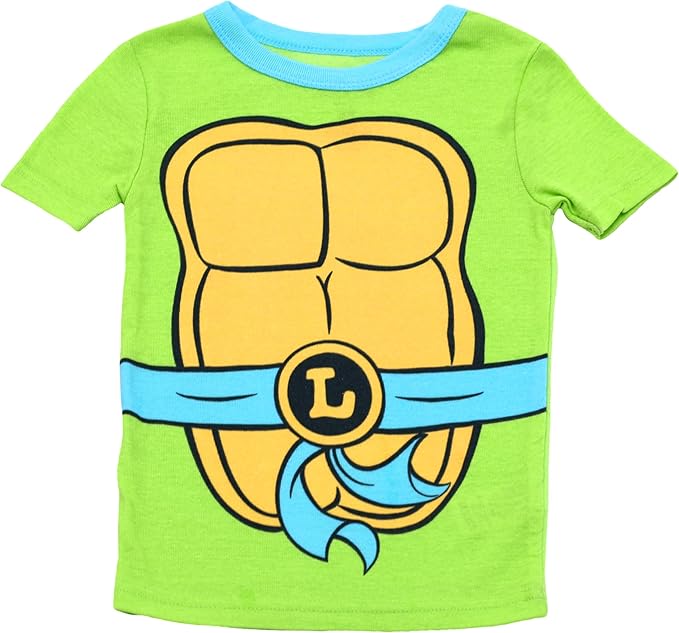 Teenage Mutant Ninja Turtles Boys 4-Piece Pajama Set – Sleepwear Bundle with Short Sleeve Tops and Matching Pants
