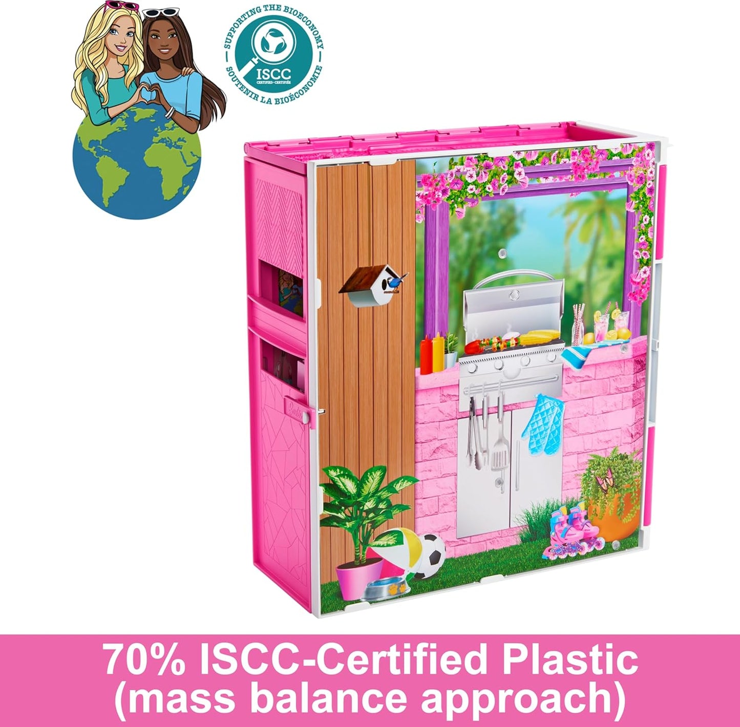 Barbie Getaway House Playset with 4 Play Areas and 360-Degree Folding Design