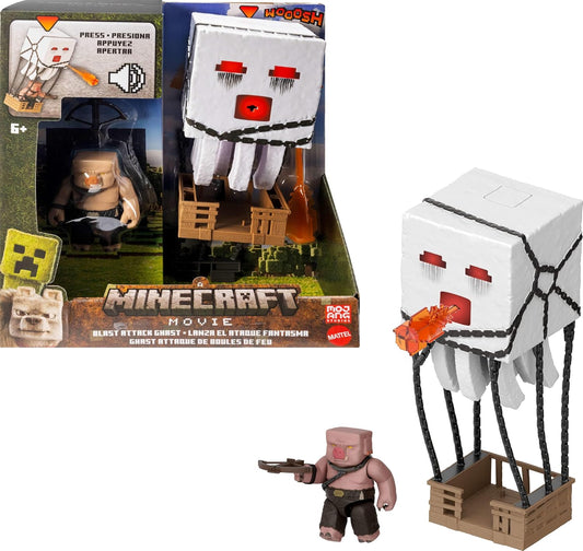 Minecraft Blast Attack Ghast Action Figure Playset – Movie-Inspired Toy with Accessories