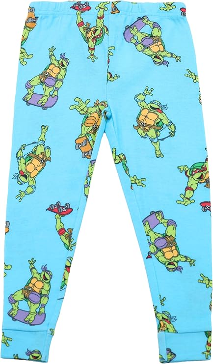 Teenage Mutant Ninja Turtles Boys 4-Piece Pajama Set – Sleepwear Bundle with Short Sleeve Tops and Matching Pants