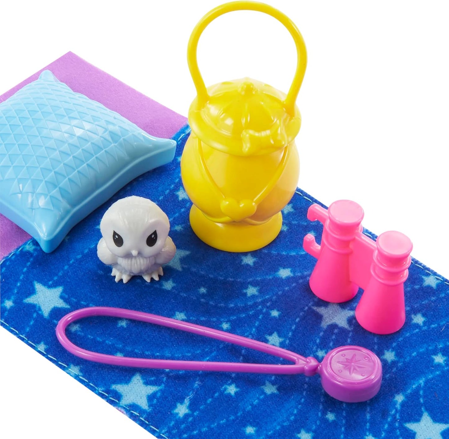 Barbie Camping Chelsea Doll and Accessories Set, Blonde Doll with Tent, Lantern, Binoculars, and Outdoor Play Pieces