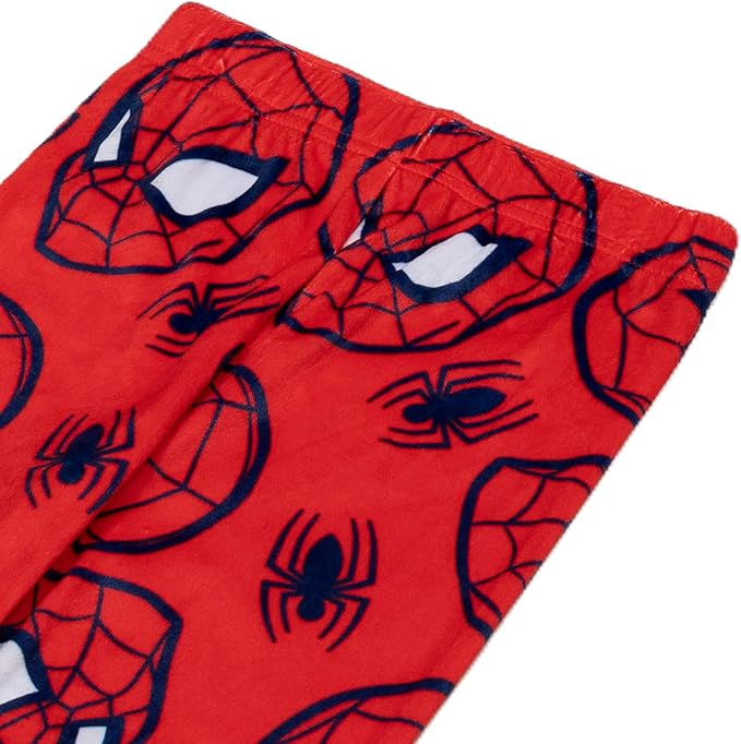 Marvel Spider Man Boys 2-Piece Fleece Pajama Set Long Sleeve Top and Pants Soft Kids Sleepwear