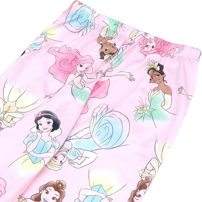 Disney Princess Toddler Girls Sleeveless Pajama Set – Flutter Sleeve Top and Printed Pajama Pants Sleepwear