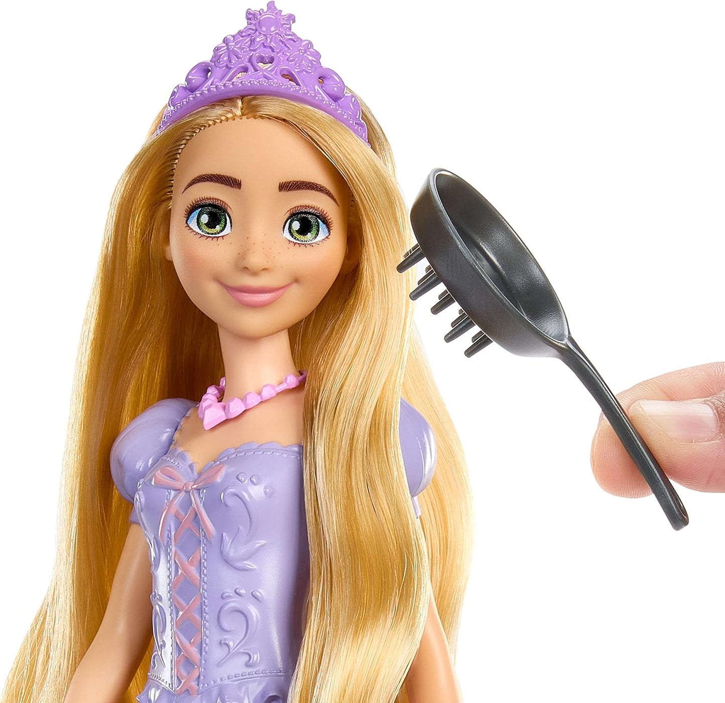 Disney Princess Rapunzel Fashion Doll with Vanity Mirror Stool and Hair Accessories Playset