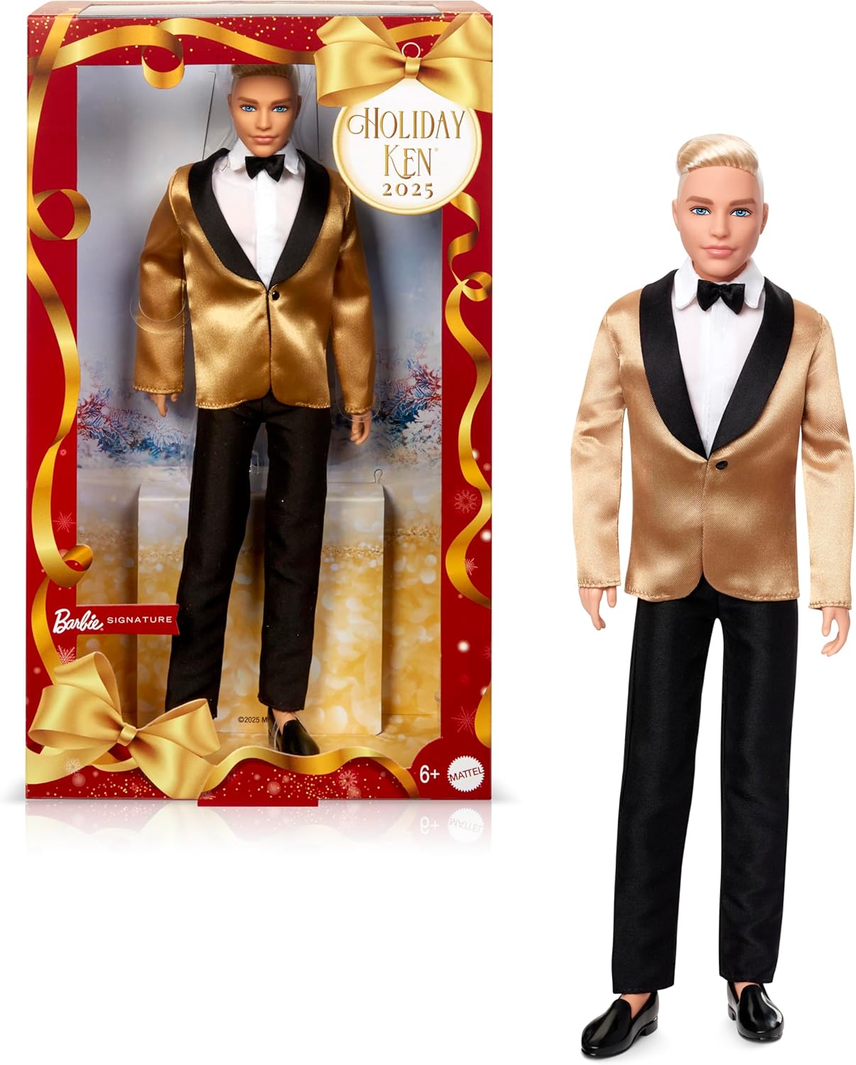 Barbie Signature Holiday Ken 2025 Doll – Collectible Ken Doll in Formal Tuxedo