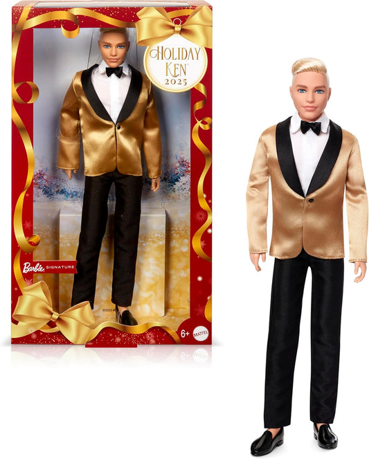 Barbie Signature Holiday Ken 2025 Doll – Collectible Ken Doll in Formal Tuxedo