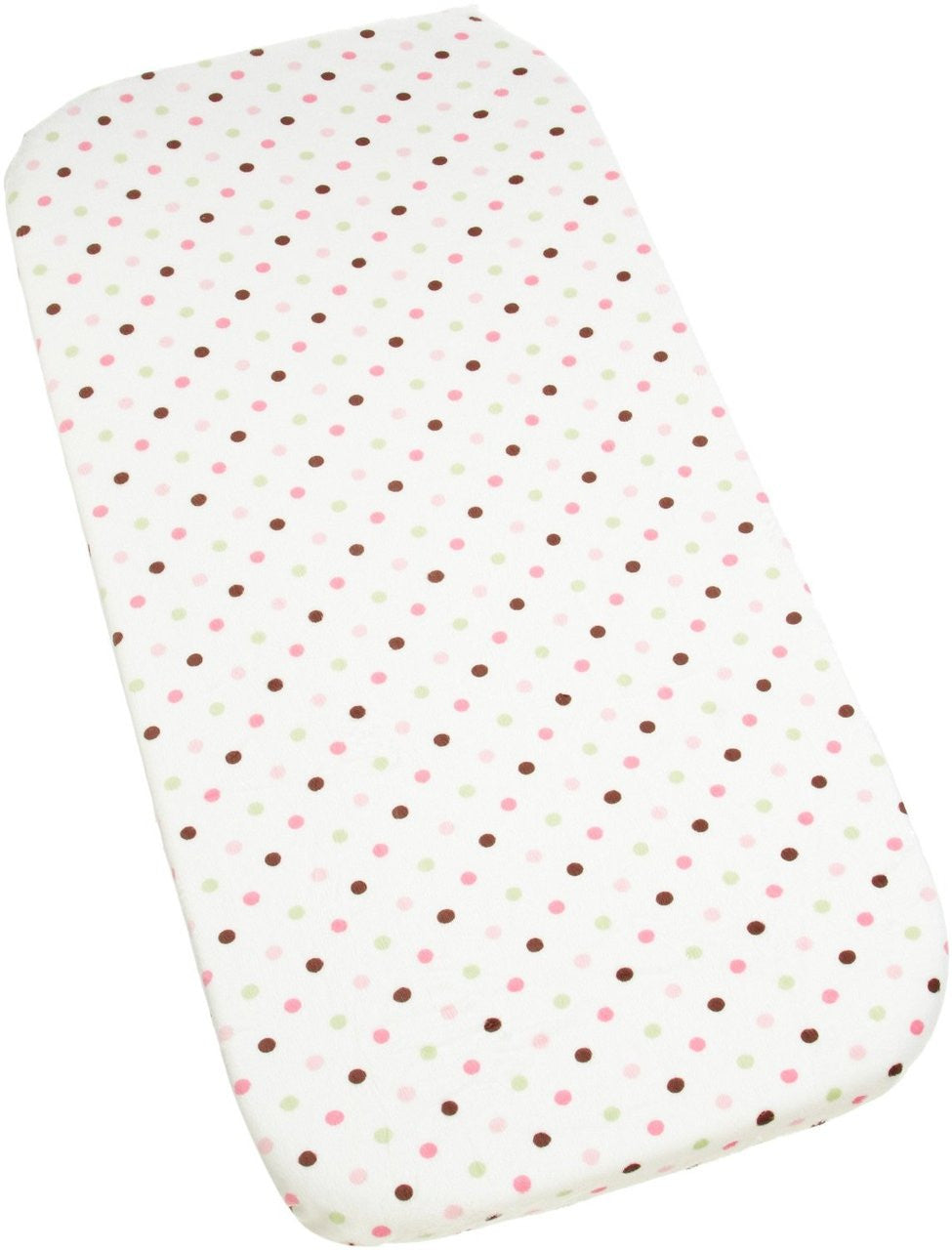 Carters Super Soft Printed Changing Pad Cover, Pink/Green Dots