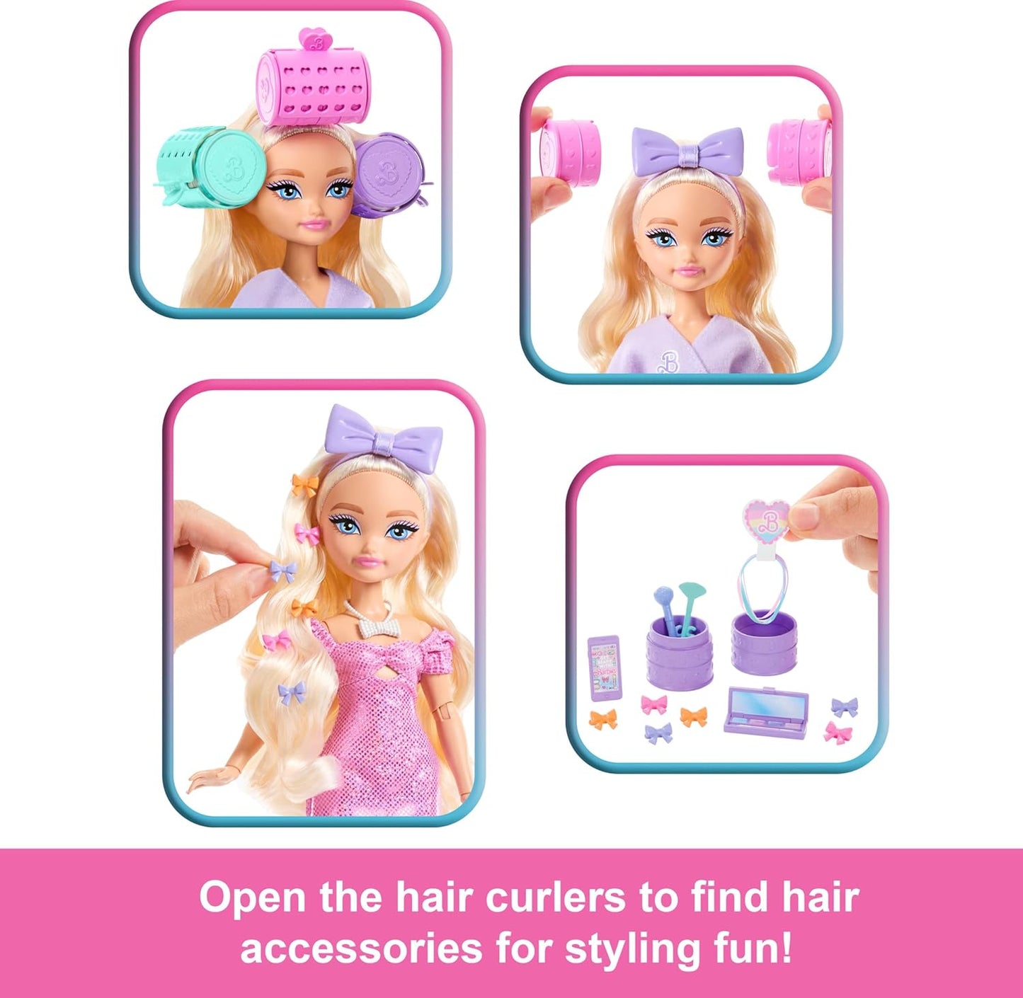 Barbie Dream Besties Get Ready with Barbie Doll and 15+ Styling Accessories