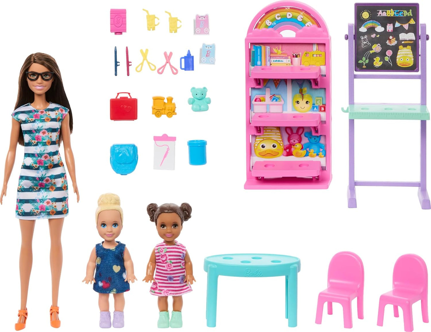Barbie I Love School Teacher Playset – Barbie Doll, 2 Students & Classroom Accessories