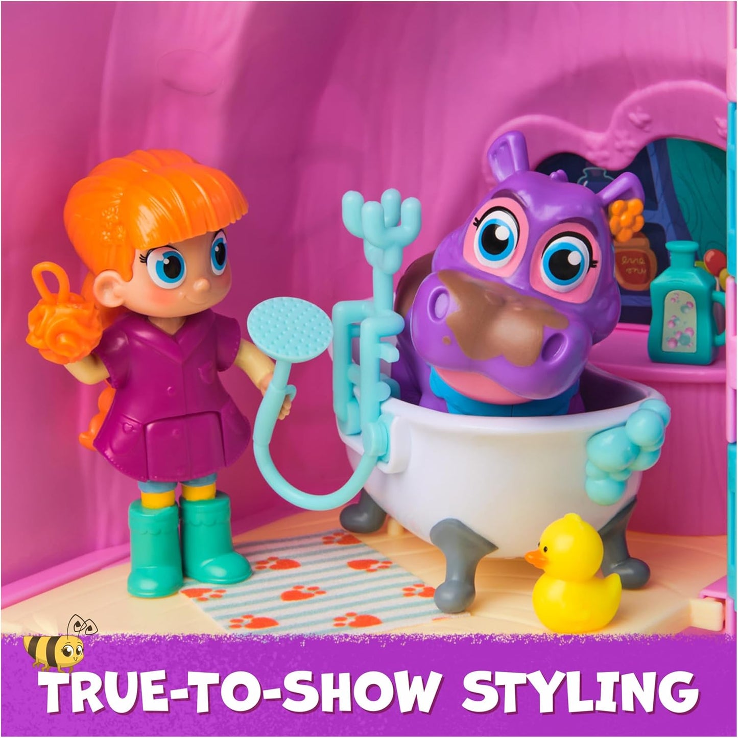 Vida the Vet Juno’s Bubble Bath Pack Playset – Bath Time Figure Set with Accessories