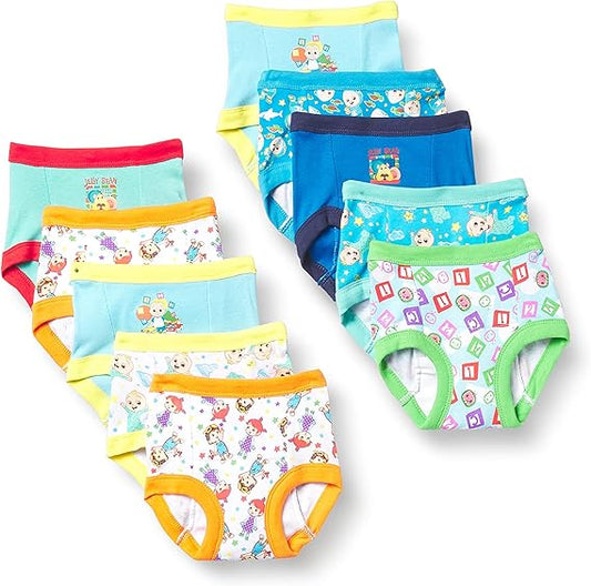 CoComelon Toddler Boys 10-Pack Potty Training Pants, JJ and Friends Underwear Set, Multicolor