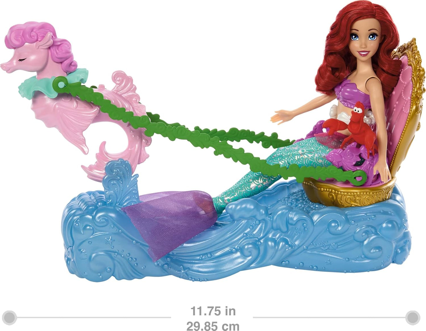 Disney Princess Ariel Doll & Undersea Chariot Playset – Mermaid Fashion Doll With Accessories