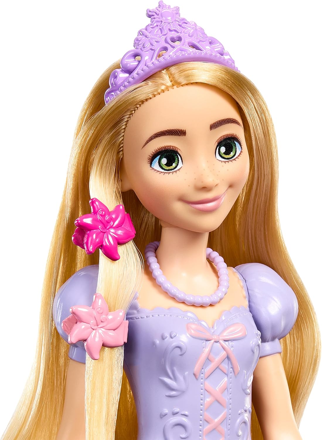 Disney Princess Rapunzel Fashion Doll with Vanity Mirror Stool and Hair Accessories Playset