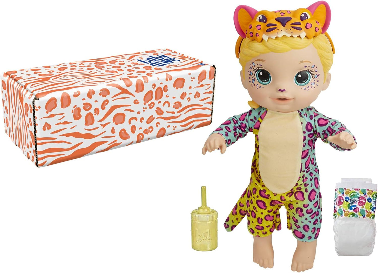 Baby Alive Leopard Costume Doll – Drinks, Wets & Pretend Plays with Bottle and Diaper