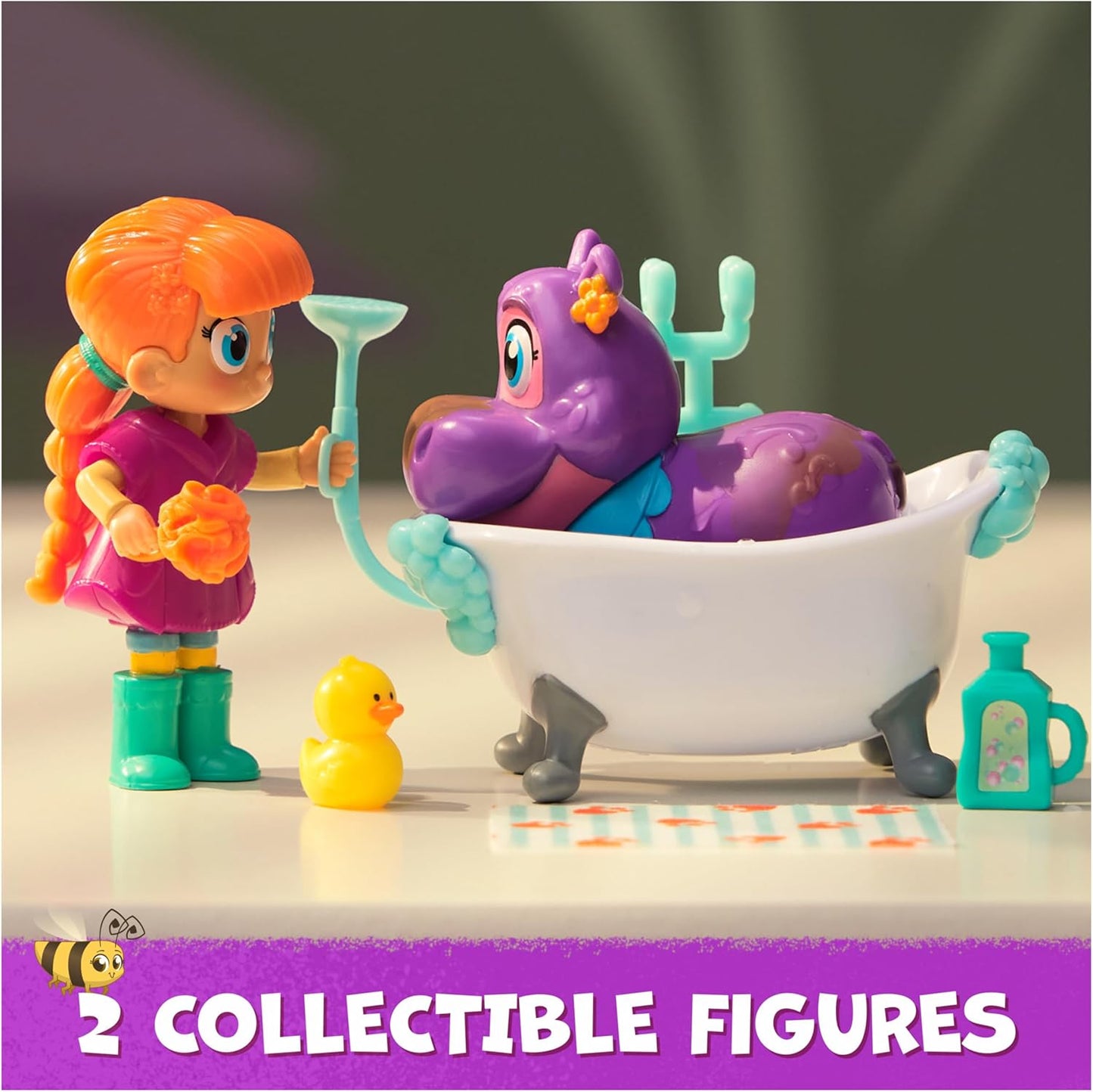 Vida the Vet Juno’s Bubble Bath Pack Playset – Bath Time Figure Set with Accessories