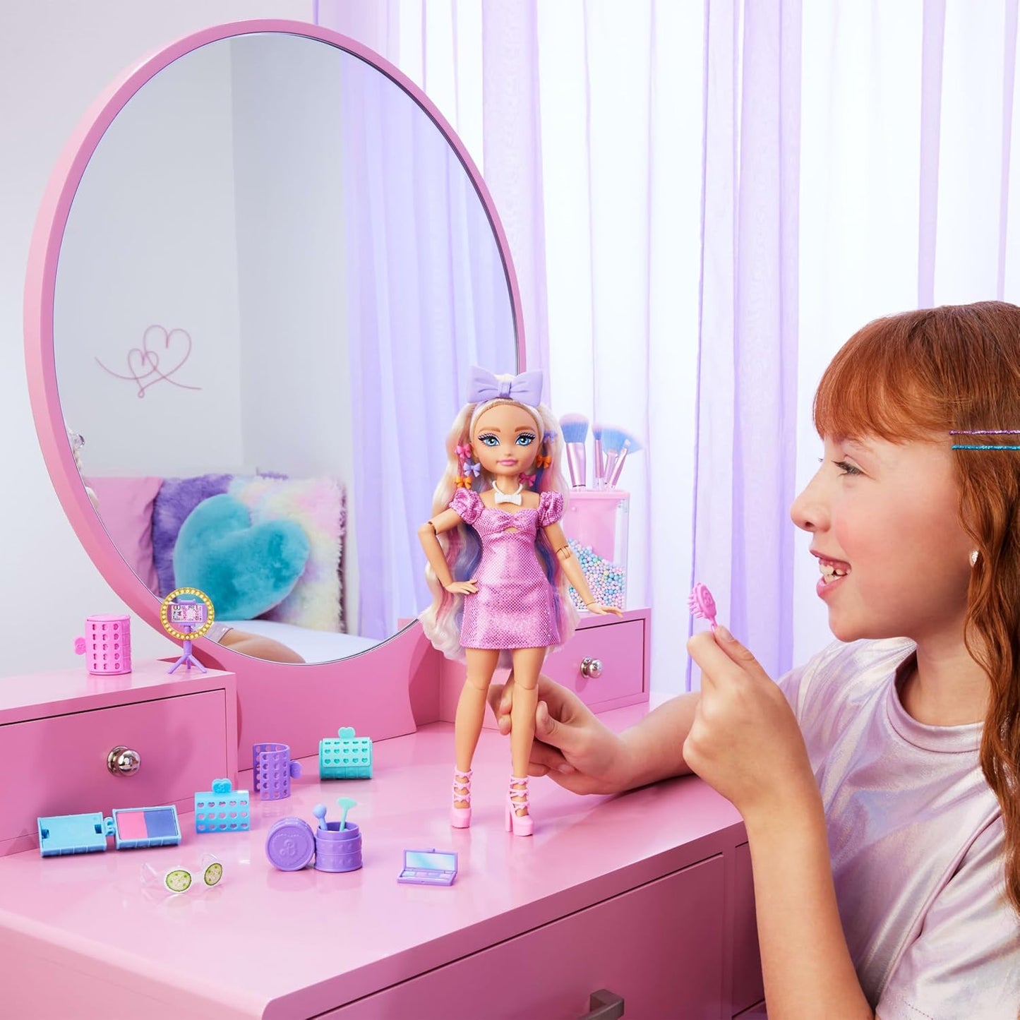 Barbie Dream Besties Get Ready with Barbie Doll and 15+ Styling Accessories