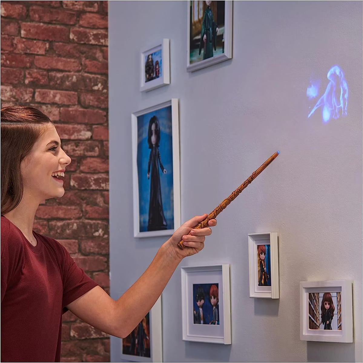 Harry Potter Wizarding World Hermione Granger Glow Wand with Patronus Projection