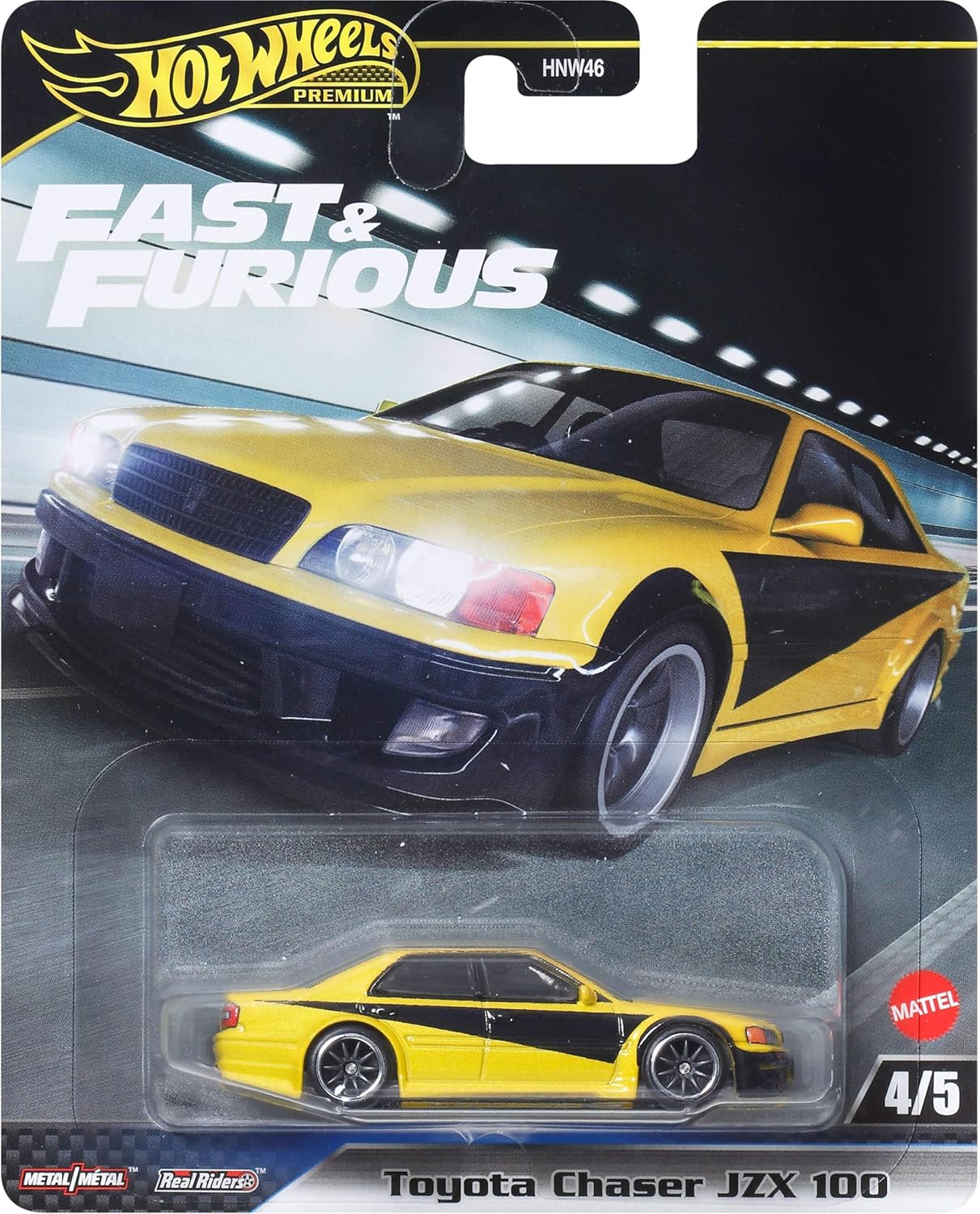Hot Wheels Premium Fast and Furious Toyota Chaser JZX100 Die Cast Car Real Riders Series
