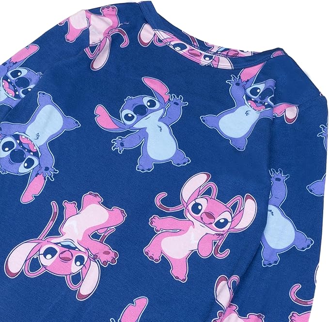 Disney Lilo & Stitch Toddler Girls 2-Piece Pajama Set – Long Sleeve Top and Matching Pants Character Sleepwear