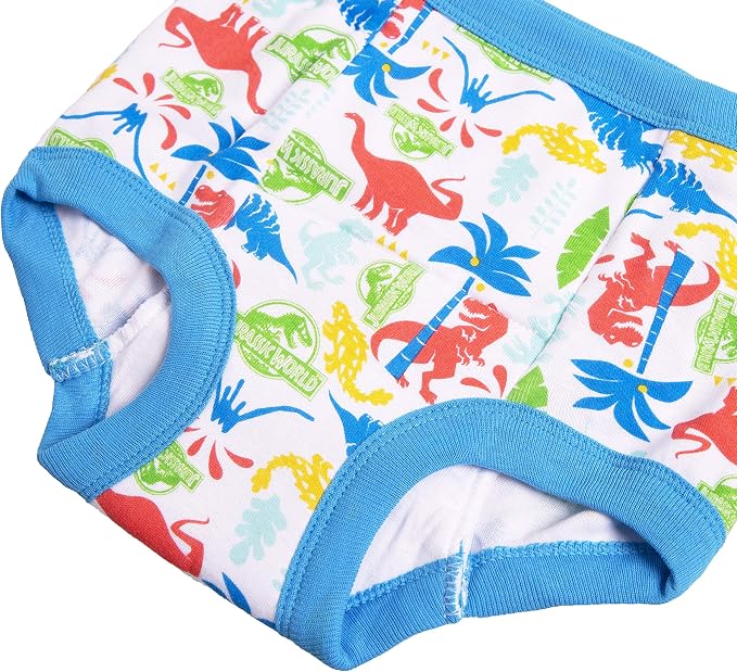 Jurassic World Toddler Boys 3-Pack Potty Training Pants, Absorbent Padded Cotton Training Underwear