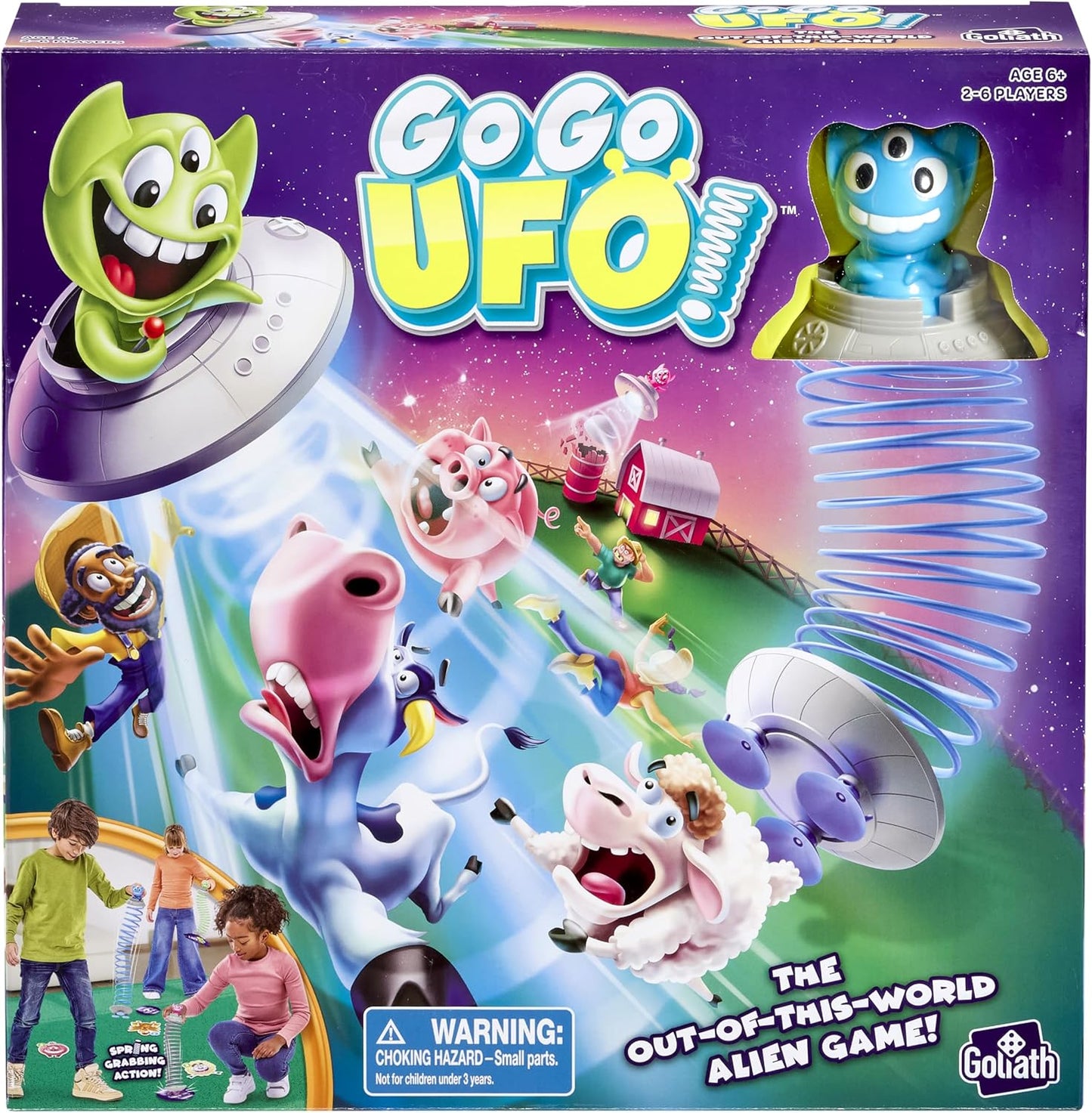 Go Go UFO Out-of-This-World Alien Game – Fast-Action Spring-Grab Family Game