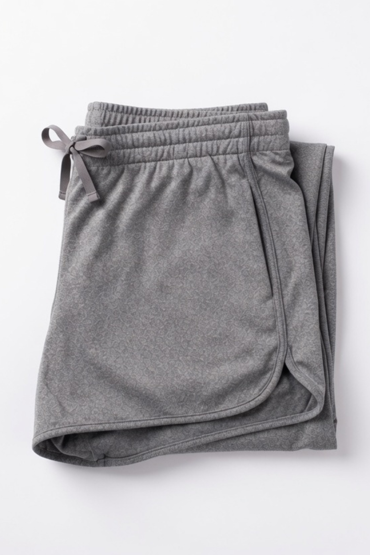 New York Laundry Women's 3-Inch Running Shorts with Drawstring Waistband and Pockets, Heather Grey