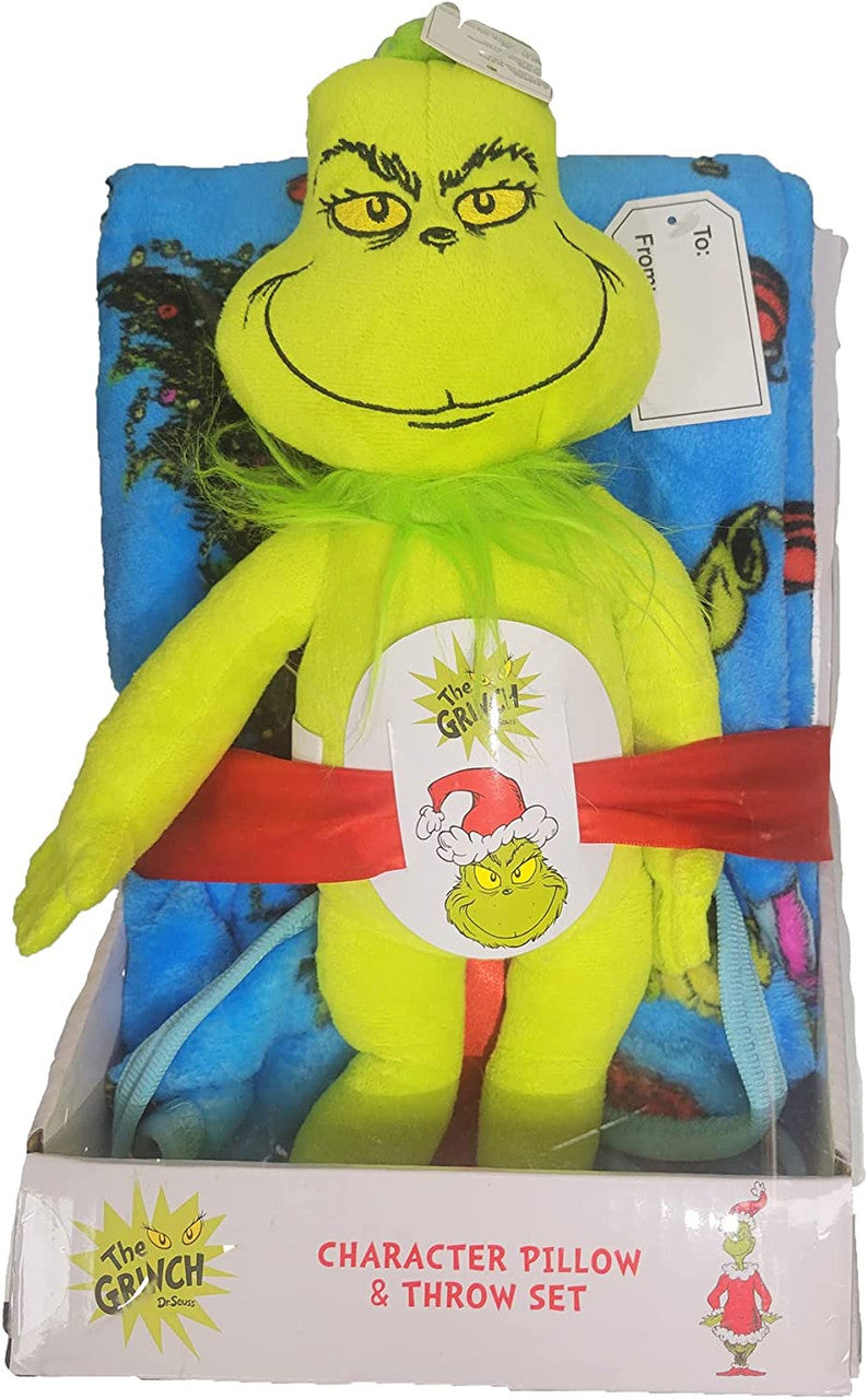 The Grinch Cuddle Pillow and Throw Set