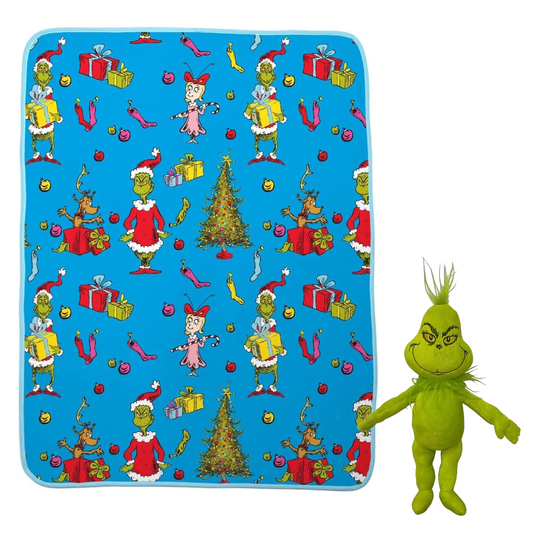 The Grinch Cuddle Pillow and Throw Set