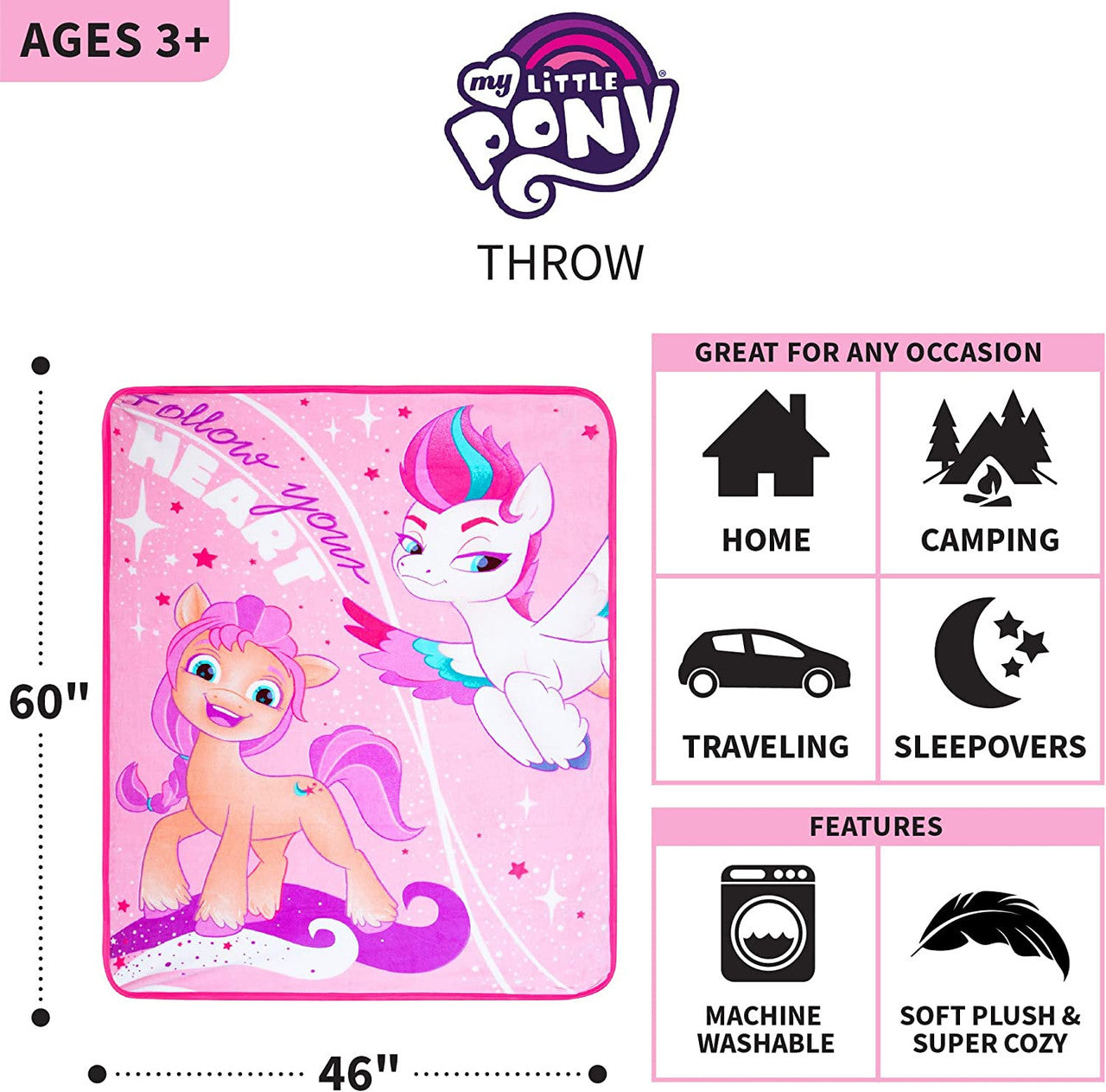My Little Pony Starry Dreams Plush Throw