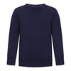 Girls’ Fleece Navy Blue Crewneck Sweatshirt
