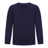 Girls’ Fleece Navy Blue Crewneck Sweatshirt