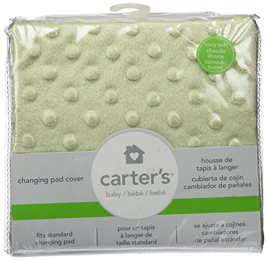Carters Super Soft Dot Changing Pad Cover, Sage
