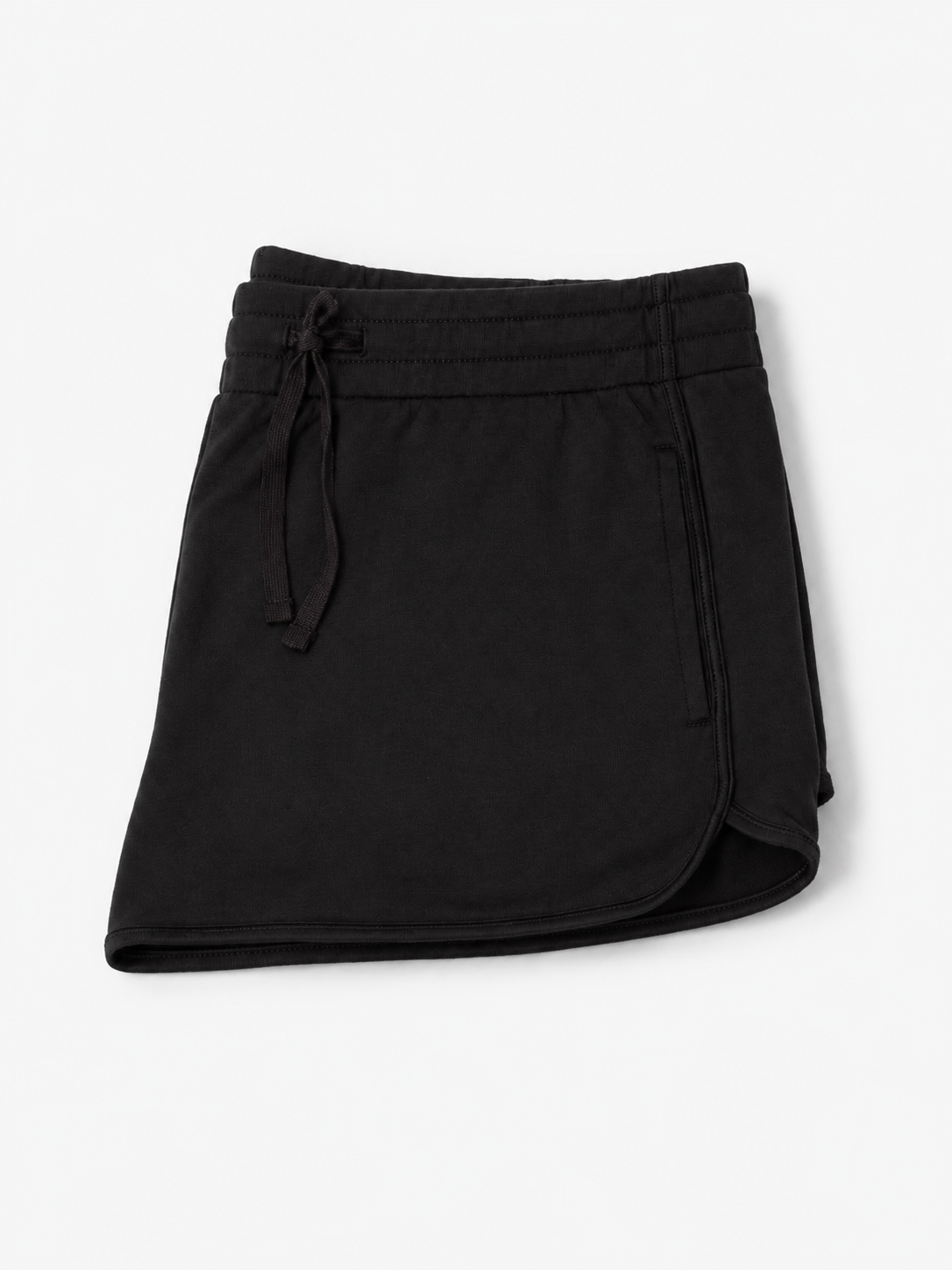 New York Laundry Women's 3-Inch Running Shorts with Drawstring Waistband and Pockets, Jet Black