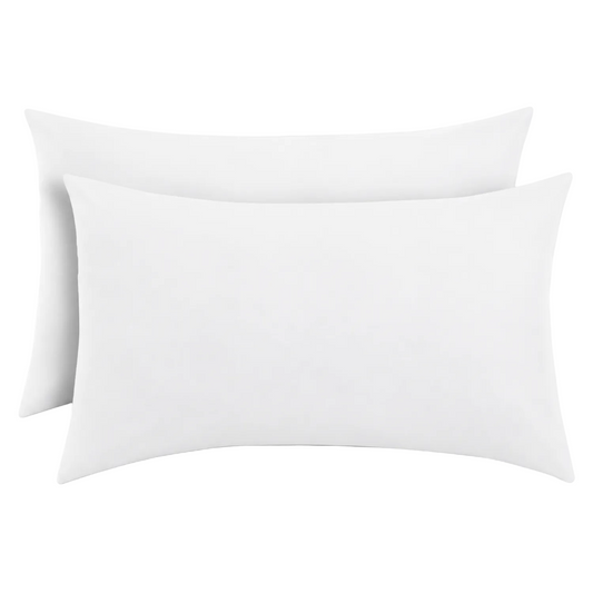 Everyday Kids Solid Soft Microfiber Toddler Pillowcases, 14 x 20 Inches, White, 2-Pack
