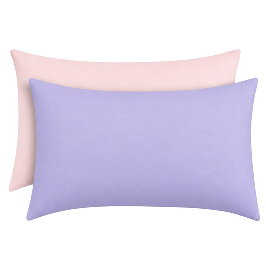Everyday Kids Solid Soft Microfiber Toddler Pillowcases, 14 x 20 Inches, Pink and Purple, 2-Pack